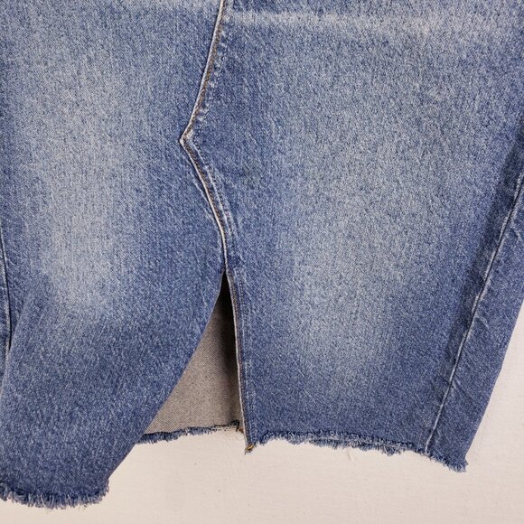 Boyish The Andy Denim Skirt High Rise Midi in Senso size 26 Front Slit Casual - Picture 8 of 13